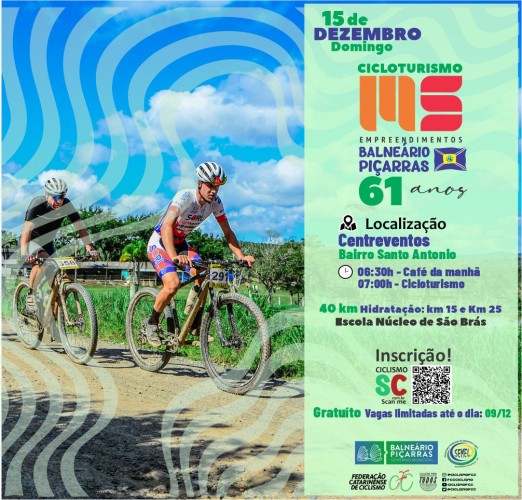 CICLOTURISMO MS EMPREENDIMENTOS BALNEÁRIO PIÇARRAS 61 ANOS